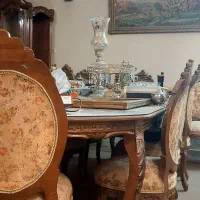 مبلمان سلطنتی ۱۰ نفره و میز غذا خوری  ۸ نفره|مبلمان خانگی و میز عسلی|اهواز, کیانپارس |دیوار