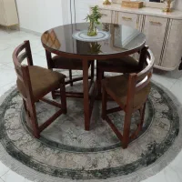 میز نهارخوری گرد|میز و صندلی غذاخوری|ایلام, |دیوار