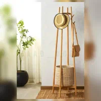 آویز لباس سبد دار چوب طبیعی نراد روسی