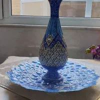 گلدان و بشقاب میناکاری کاردست اصفهان|صنایع دستی و سایر لوازم تزئینی|قم, چهل درخت‎|دیوار