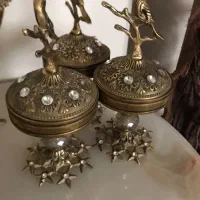 ساعت برنز و گلدان برنز درحد نو|صنایع دستی و سایر لوازم تزئینی|تهران, شادآباد|دیوار