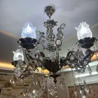 دو عدد لوستر برنجی|لوستر و چراغ آویز|مشهد, تربیت (صدف)|دیوار