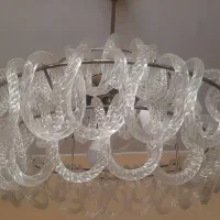 لوستر سقفی دو پل با آویز های متحرک کریستال|لوستر و چراغ آویز|تهران, شاهین|دیوار