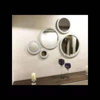 آینه دکوراتیو پنج تیکه نقره ای
