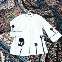 مانتو مجلسی شیک رنگ سفید