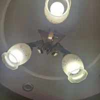 دو عدد لوستر سه شاخه چوبی