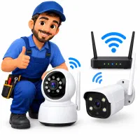 وای فایی کابلی و تحت شبکه امنیتی.باغ مغازه.تولیدی