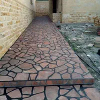 سنگ کاری مالون آبنما کف باربیکیو|خدمات پیشه و مهارت|اصفهان, باغ زیار|دیوار