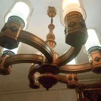 لوستر شش شاخه جدید چوبی