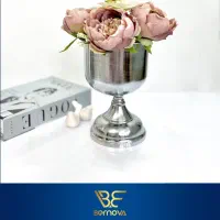 گلدان دکوری برند برنوا کاپ گل طبیعی گلدان فلزی