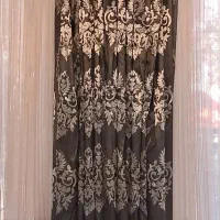 پرده پذیرایی مشکی نقره ای