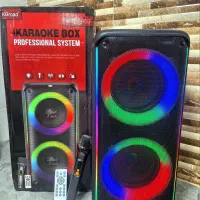 پارتی باکس حرفه ای مدل KTS-1909 - میکروفون بیسیم