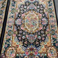 فرش دستباف (بساک)جفت ۹۰ درصدزرع نیم ابریشم سالاری|فرش|مشکین‌دشت, |دیوار