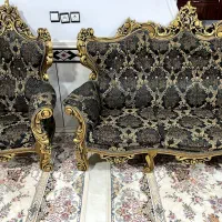 مبل سلطنتی ۷ نفره بسیار شیک با میز و گل‌میز