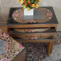 میز جلو مبلی ۴ تکه|مبلمان خانگی و میز عسلی|یزد, |دیوار