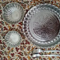 سینی کاسه قاشق و چنگال