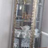 ویترین و آینه شمعدان برنجی