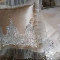 رو تختی دو نفره ساتن ب رنگ نباتی