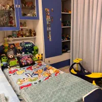 کمد و تخت نوجوان همراه تشک و محافظ تشک بسیار تمیز|تخت و سرویس خواب|شهریار, شهریار|دیوار