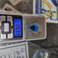 انگشتر نقره لعل آبی|جواهرات|لنگرود, |دیوار