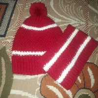بیلر و کلاه و شال گردن دست بافت