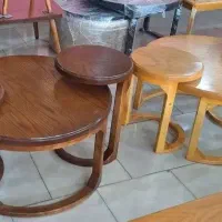میز و عسلی گرد لبتابی