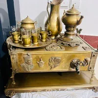 منقل سماور زغالی برنجی|کلکسیون اشیاء عتیقه|خرم‌آباد, |دیوار