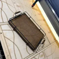 سینی فلزی کف چوبی