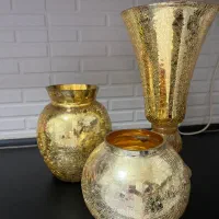 اکسسوری ۳ تیکه گلدان تزیینی و دکوری|صنایع دستی و سایر لوازم تزئینی|کرج, کوی کارمندان شمالی|دیوار