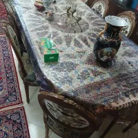 مبل استیل ۹ نفره و میز نهارخوری ۸نفره