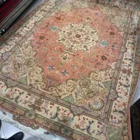 یک تخته فرش دستبافت ۹ متری تبریز در حد نو گلیم دار