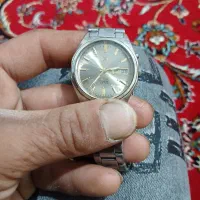 ساعت اورینت صفحه طلایی وانگشترفیروزه دست ساز
