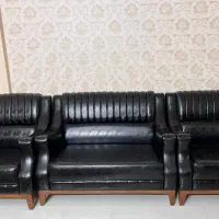 مبلمان نیم ست چرم آلنگرو در حد نو شرکت تیام