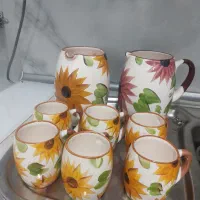 پارچ و لیوان و خرد کن دستی