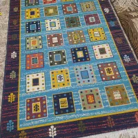 گلیم آبی رنگ