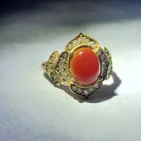 انگشتر زنانه نگین عقیق رکاب طلا روس