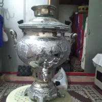 سماور گازی قدیمی  با کنده کاری دست|سماور، چای‌ساز، قهوه‌ساز|مشهد, خواجه ربیع|دیوار