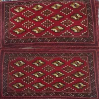 یک جفت پشتی دستباف ترکمنی