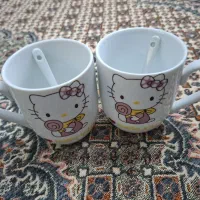 دو عدد لیوان هلو کیتی|ظروف سرو و پذیرایی|پردیس, فاز ۱۱|دیوار