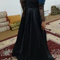 پیرهن مجلسی مشکی ساتن آمریکای