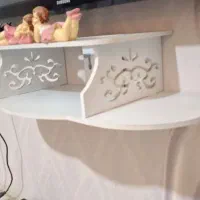 شلف دیواری دو طبقه|کتابخانه، شلف، قفسه‌های دیواری|خرم‌آباد, |دیوار