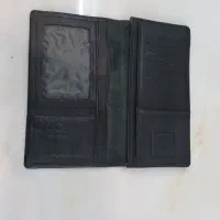 کیف پولی وجا کارتی مشکی چرم