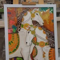 نقاشی تابلو چهره و هرچه دوست دارید/هدیه عالی|تابلو، نقاشی، عکس|تهران, شهران شمالی|دیوار