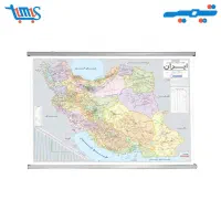 نقشه ایران سایز بزرگ لمینت شده با آویز آلومینیومی