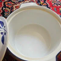 ظرف دو تیکه گلهای ابی و زرد)گل پنبه ای|ظروف سرو و پذیرایی|تهران, مجیدیه|دیوار