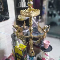 قلیان برنجی قلمکاری توپر سنگین ۲فرشته پرکار کامل|کوهنوردی و کمپینگ|اسلام‌شهر, شهرک سالور|دیوار