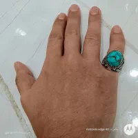 انگشتر فیروزه نیشابور سنگ زنده و خوش دست مغز سنگ|جواهرات|کهریزک, |دیوار