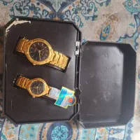 ست ساعت خاص omax صحفه مشکی بدنه طلایی