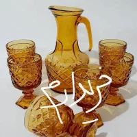 جام‌ قرمز سبز پارچ و لیوان|ظروف سرو و پذیرایی|رشت, انصاری|دیوار