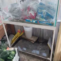 آکواریوم بزرگ با پایه آهنی|لوازم جانبی حیوانات|رشت, خرسندی|دیوار